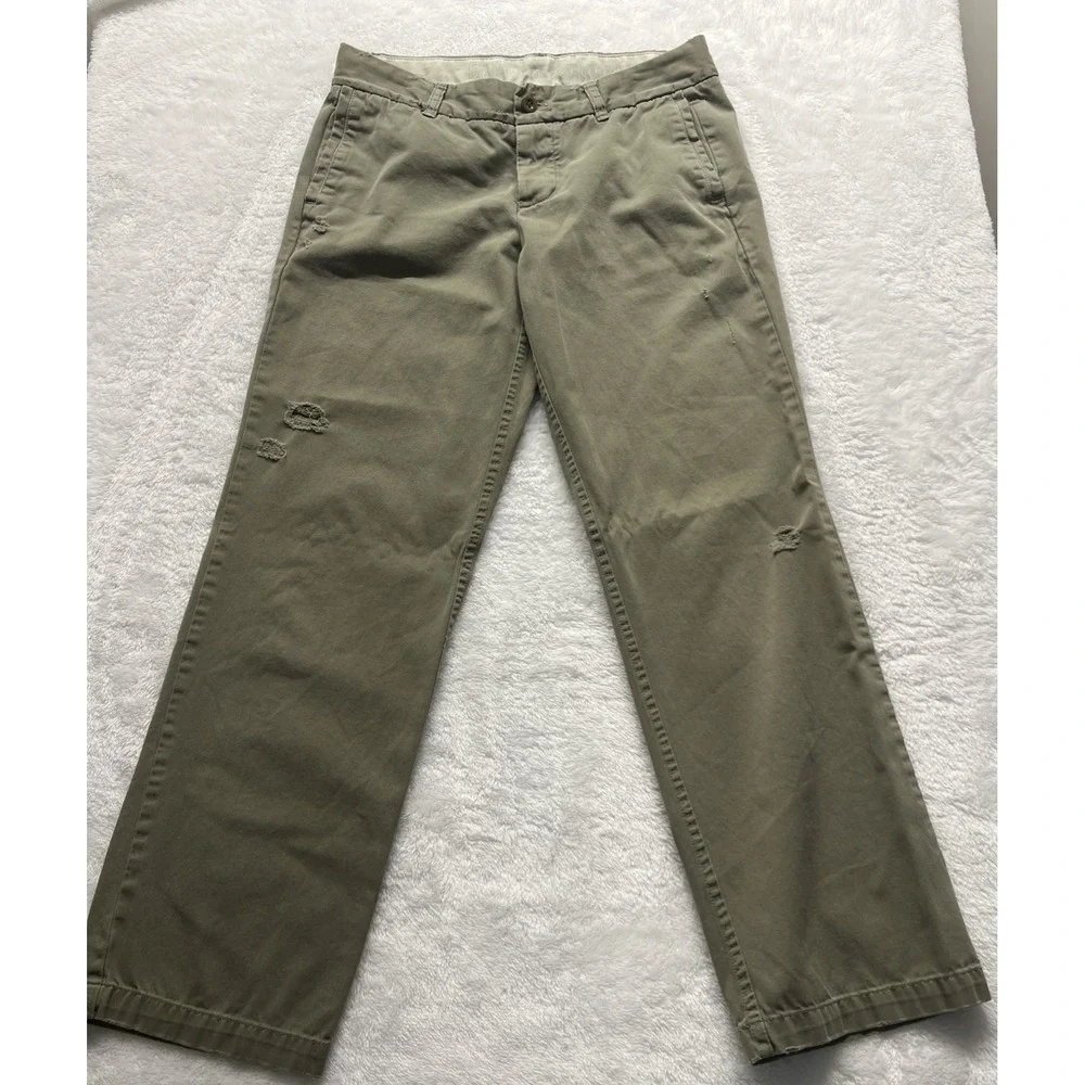 J.CREW Broken-in‎ boyfriend  Green chinos  City Style Soze 4 Rn77388